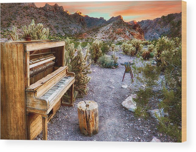Piano Wood Print featuring the photograph Play Till The Cows Come Home by Renee Sullivan