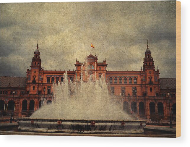 Seville Wood Print featuring the photograph Plaza de Espana. Seville by Jenny Rainbow