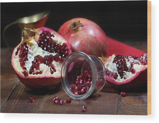 Bavaria Wood Print featuring the photograph Pomegranate by Hollyfotoflash