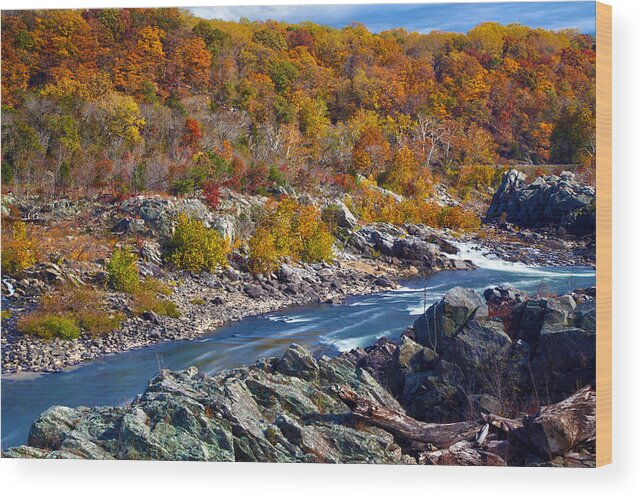 Potomac River Wood Print featuring the photograph Potomac Autumn by Mitch Cat