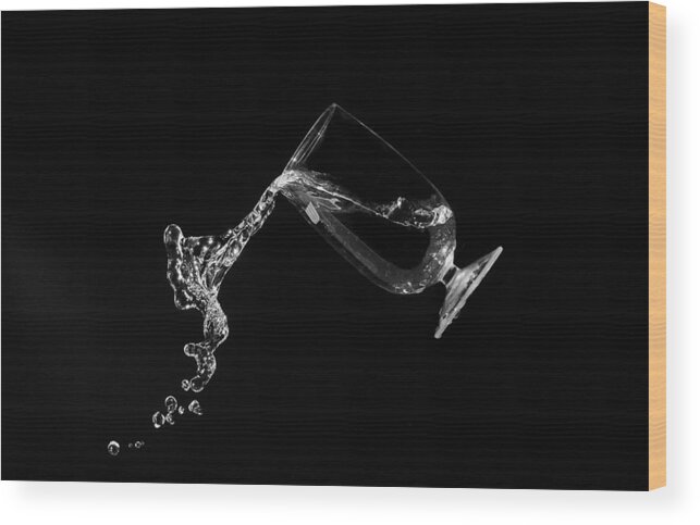 Macro Wood Print featuring the photograph Pour me some wine by Tin Lung Chao