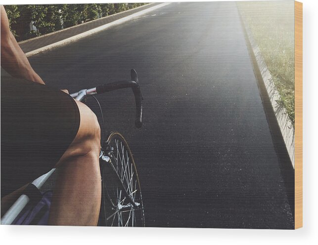 Recreational Pursuit Wood Print featuring the photograph POV Sports — Cycling — New Year's Resolutions by Tomas Hliva