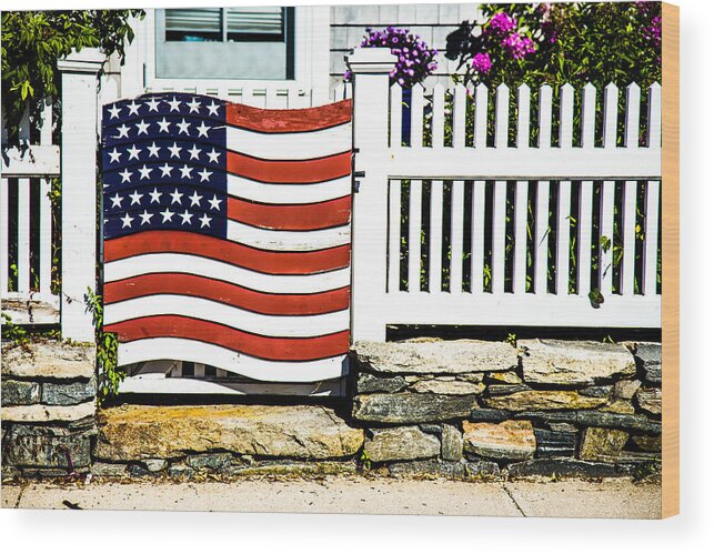 United States Of America Wood Print featuring the photograph Protected By The Flag by Karol Livote