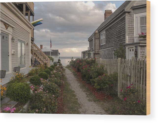 Alley Wood Print featuring the photograph Provincetown Alley by Frank Winters