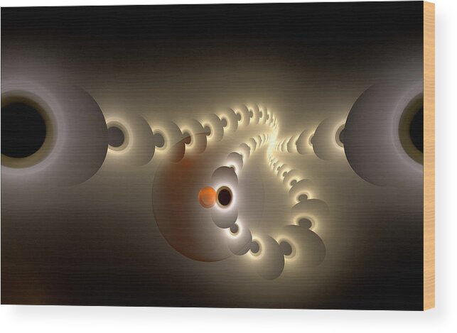 Fractal Wood Print featuring the digital art Pulse Eject by Gary Blackman