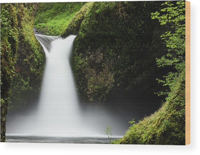 Scenics Wood Print featuring the photograph Punch Bowl Falls Columbia River Gorge by Fotovoyager