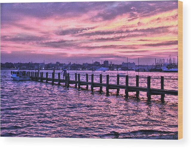 Sky Wood Print featuring the photograph Purple Sky by Rosemary Aubut