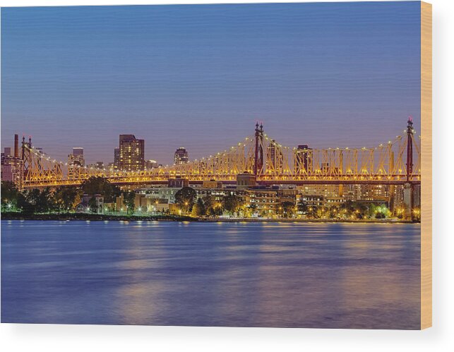 59th Street Bridge Wood Print featuring the photograph Queensboro Bridge 59th Street NYC by Susan Candelario