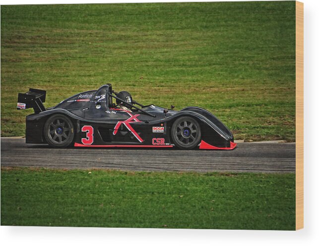 Race Wood Print featuring the photograph Radical SR3 by Mike Martin