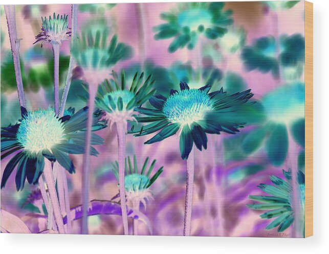 Flowers Wood Print featuring the photograph Radioactive Bouquet by Andrea Platt