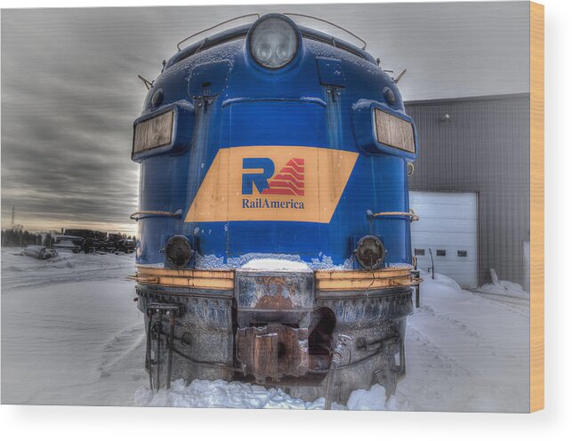 Canadian Pacific Snow Plow Wood Print featuring the photograph Rail America by Nick Mares