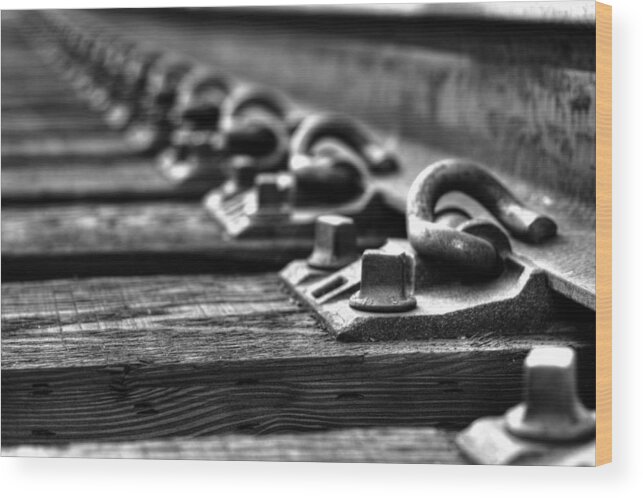 Railroad Tie Wood Print featuring the photograph Railroad Tie by Jonathan Davison