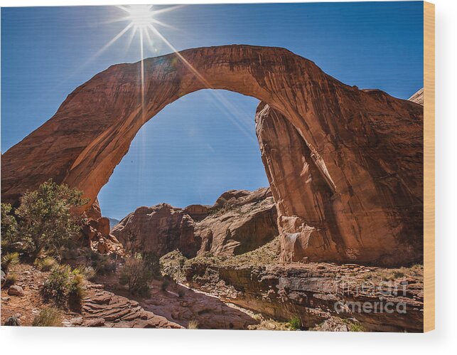 Landscape Wood Print featuring the photograph Rainbow Bridge by Charles Garcia