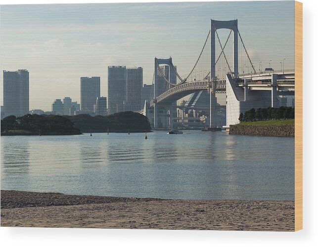 Tranquility Wood Print featuring the photograph Rainbow Bridge Tokyo by Teddy Leung