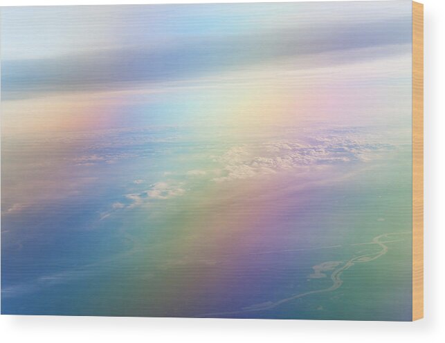 Rainbow Wood Print featuring the photograph Rainbow Earth. Essence of Life by Jenny Rainbow
