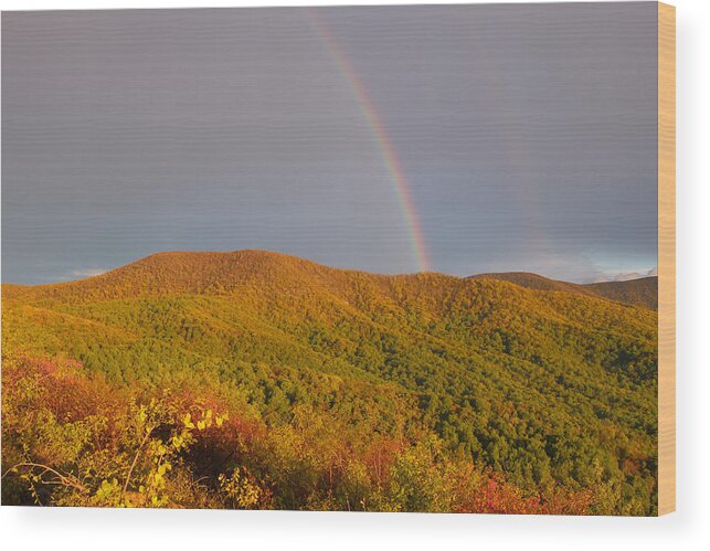 Rainbows On The Ridge Wood Print featuring the photograph Rainbows on the Ridge by Rachel Cohen