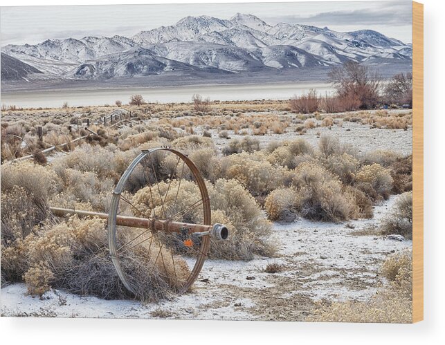 Black Rock Desert Wood Print featuring the photograph Ranching the Black Rock by Kathleen Bishop