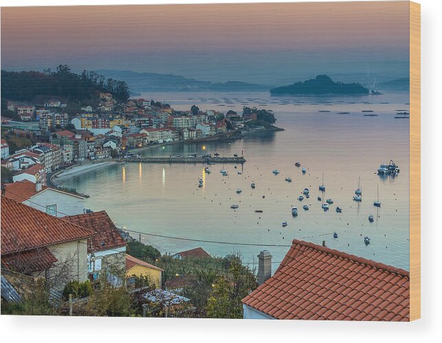 Enm Wood Print featuring the photograph Raxo Panorama from A Granxa Galicia Spain by Pablo Avanzini