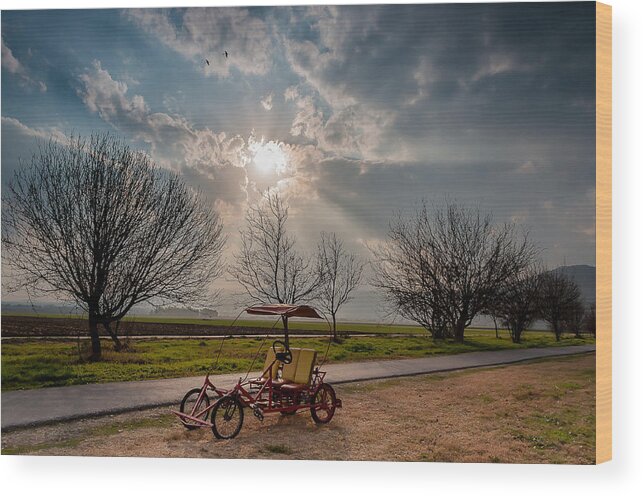 Middle East Wood Print featuring the photograph Ray of sunlight by Sergey Simanovsky