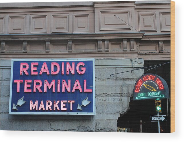 Reading Terminal Market Wood Print featuring the photograph Reading Terminal Market by David Rucker