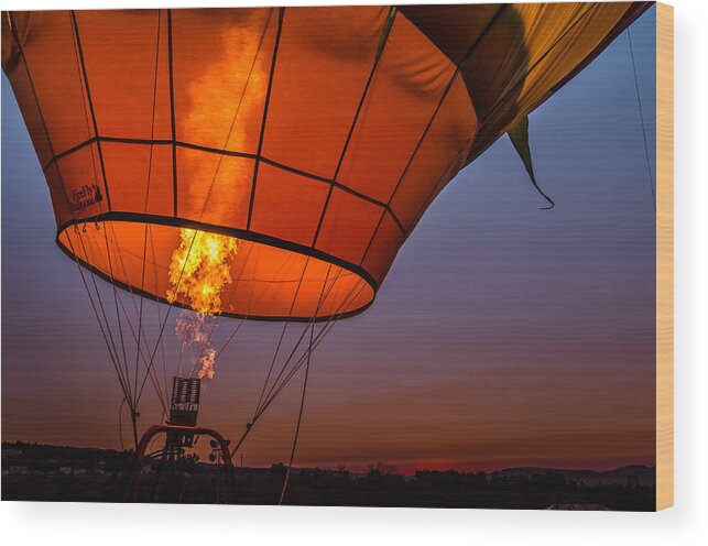 Fire Wood Print featuring the photograph Ready for Takeoff by Linda Villers