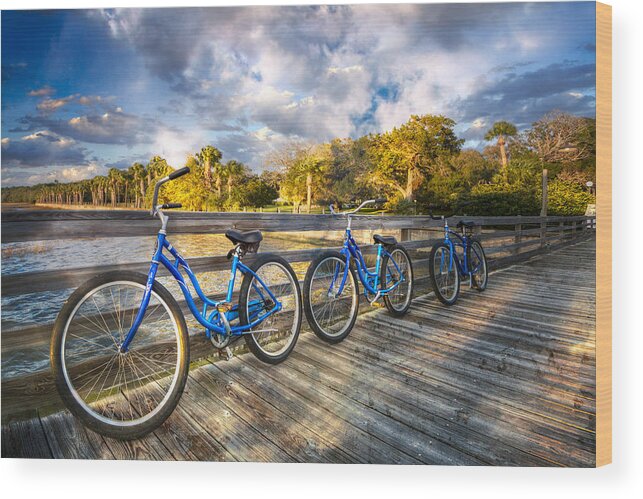 Clouds Wood Print featuring the photograph Ready to Ride by Debra and Dave Vanderlaan