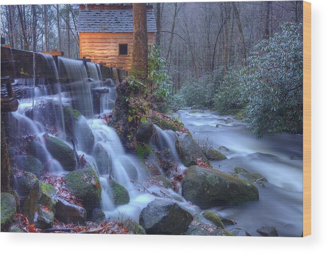 Landscape Wood Print featuring the photograph Reagan's Mill - Great Smoky Mountains National Park by Doug McPherson
