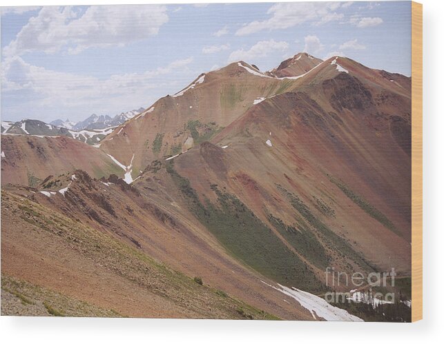 Ouray Wood Print featuring the photograph Red Iron Mountain by Teri Atkins Brown