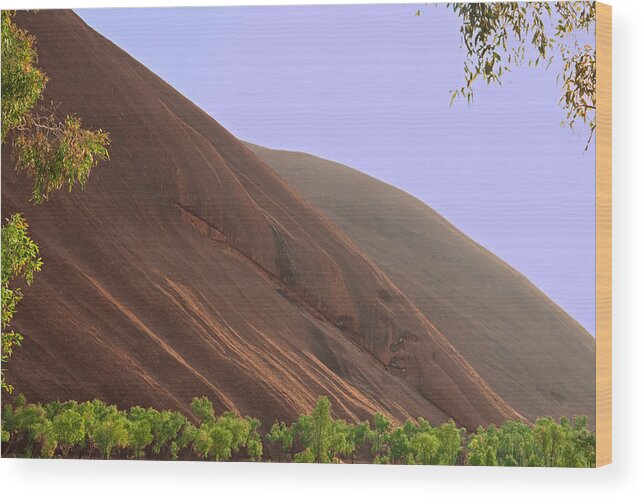 Abstract Wood Print featuring the photograph Red Rock Formation Background by Dirk Ercken