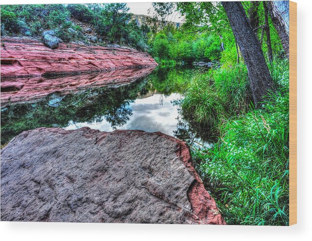 Landscape Wood Print featuring the photograph Red Rock by Richard Gehlbach