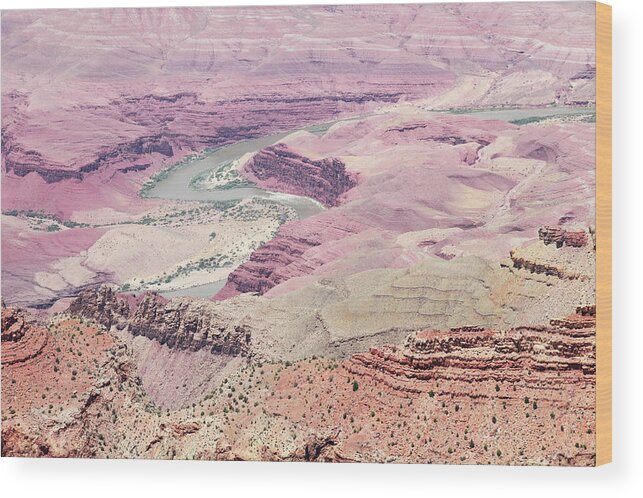 Scenics Wood Print featuring the photograph Red Rocks Colorado River Bend And Grand by Arturbo