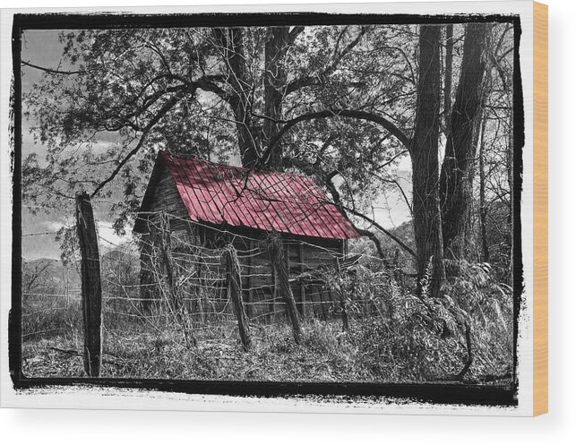 Andrews Wood Print featuring the photograph Red Roof by Debra and Dave Vanderlaan
