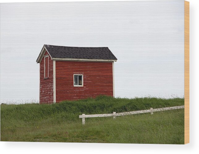 Fishing Shed Wood Print featuring the photograph Red Shed by Crystal Fudge