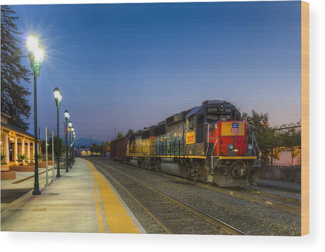 Redding Wood Print featuring the photograph Redding Depot by Randy Wood