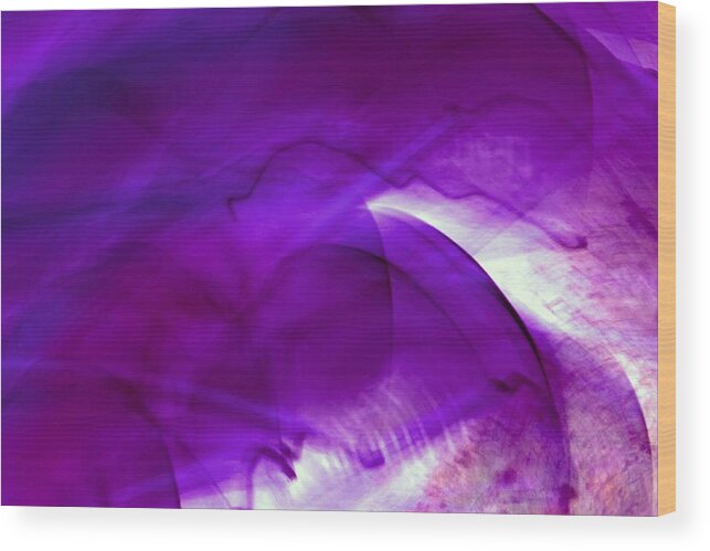 Mysterious Wood Print featuring the photograph Remembrance - Purple by Carolyn Jacob