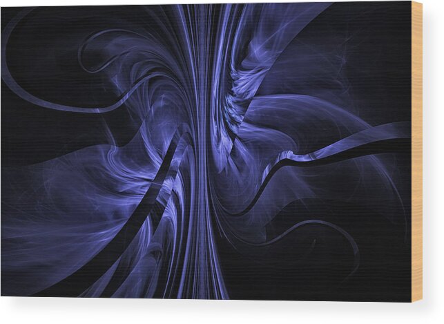 Fractal Wood Print featuring the digital art Ribbons of Time by Gary Blackman