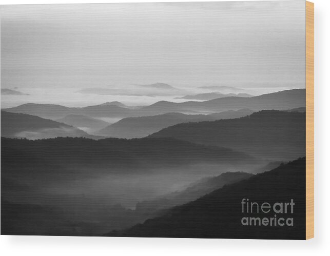 Blue Ridge Parkway Wood Print featuring the photograph Ridges by Deborah Scannell