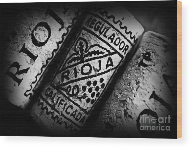 Rioja Wood Print featuring the photograph Rioja by Clare Bevan