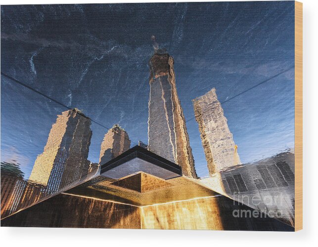 World Trade Centre Wood Print featuring the photograph Rising up by John Farnan