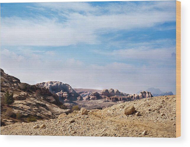 Scenics Wood Print featuring the photograph Road To Petra by Kazakov