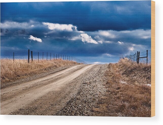 Gravel Wood Print featuring the photograph Road to the Clouds by Eric Benjamin