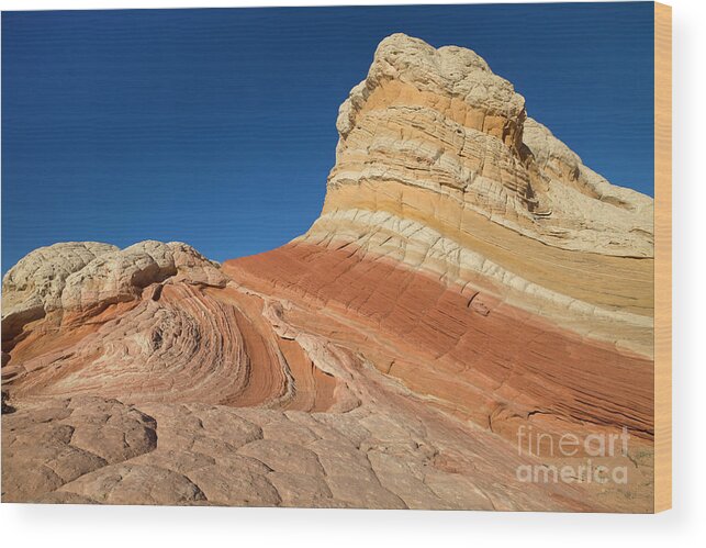 00559280 Wood Print featuring the photograph Rock Formation Vermillion Cliffs N M by Yva Momatiuk John Eastcott