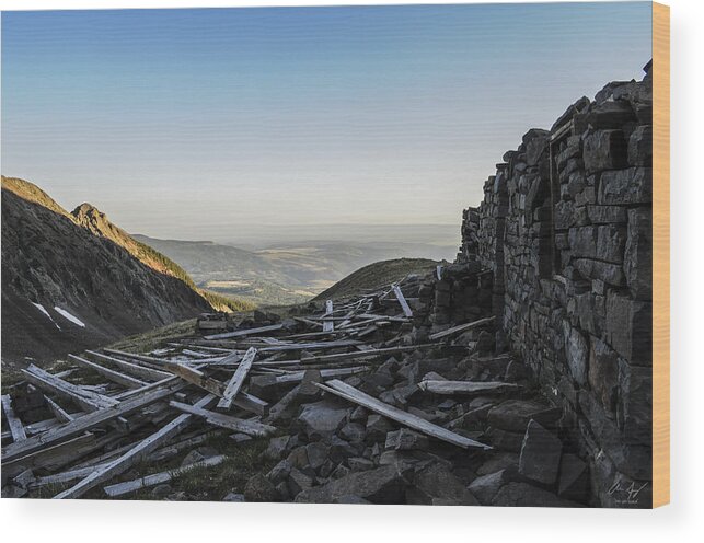 Rock Wood Print featuring the photograph Rock of Ages Ruins by Aaron Spong