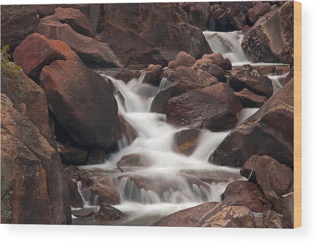 Rock Wood Print featuring the photograph Rocks and Water by Eric Rundle