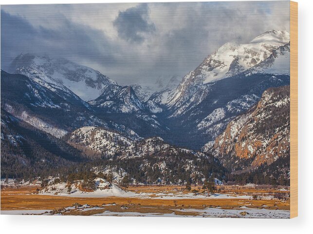 Snow Wood Print featuring the photograph Rocky Mountain Weather by Darren White