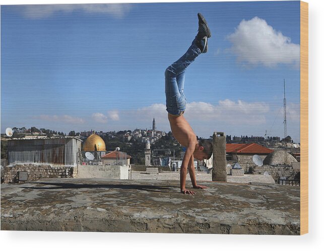  Wood Print featuring the photograph Roofs Of Jerusalem by Alex Kolomoisky