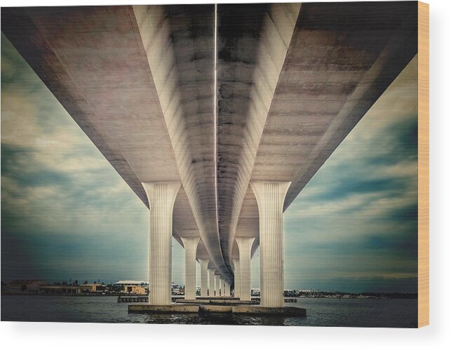 Bridge Wood Print featuring the photograph Roosevelt bridge, Stuart Florida by Rudy Umans