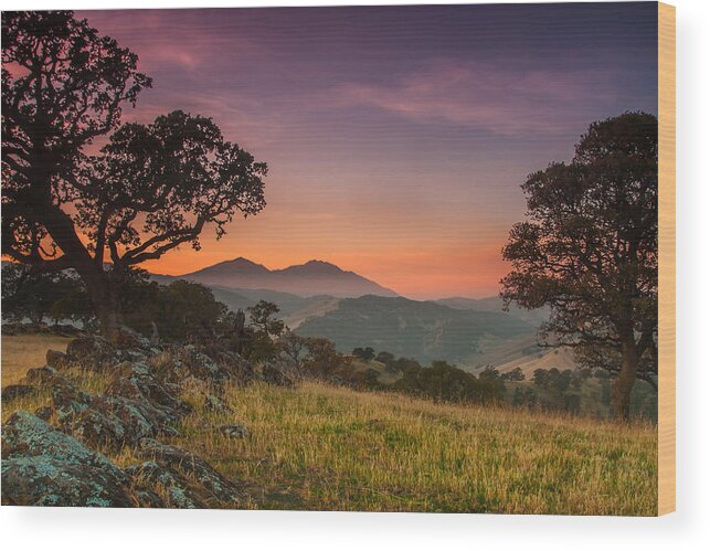 Landscape Wood Print featuring the photograph Round Valley After Sunset by Marc Crumpler