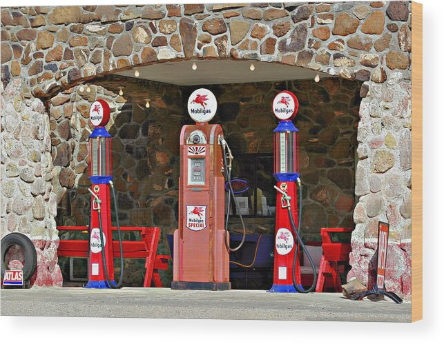 Western Wood Print featuring the photograph Route 66 - Cool Springs Camp AZ by Alexandra Till