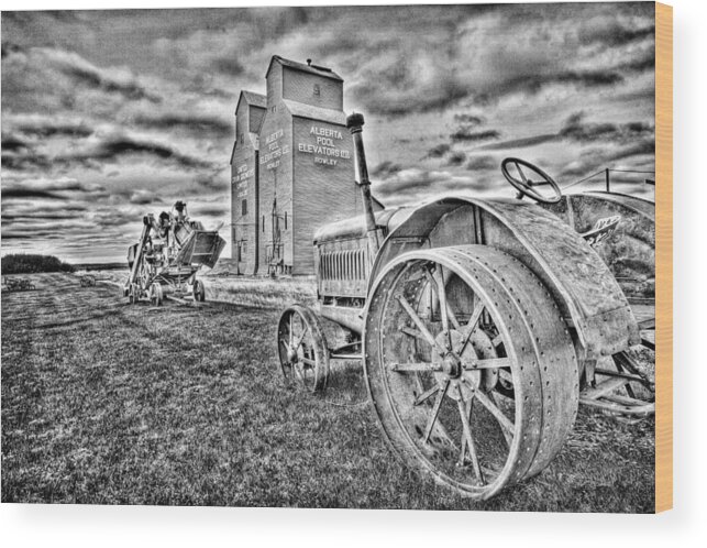 Hdr Wood Print featuring the photograph Rowley Ghosts 2 by David Buhler
